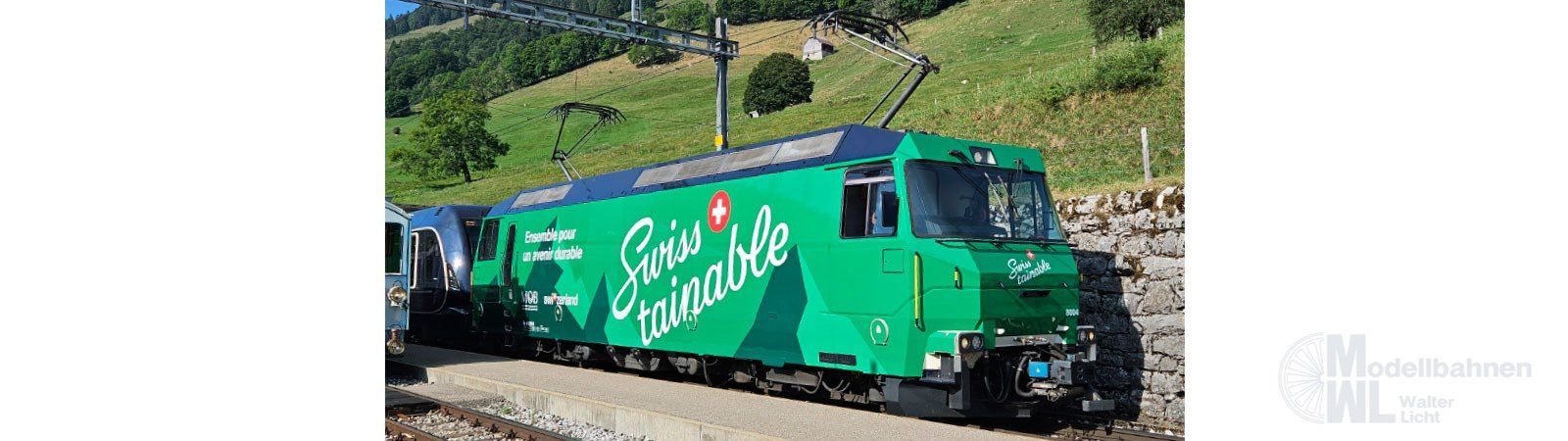 Bemo 1259344 - E-Lok Ge 4/4 III MOB 8004 Swisstainable H0m SCHMALSPUR Bemo 1259344 - E-Lok Ge 4/4 III MOB 8004 Swisstainable H0m SCHMALSPUR