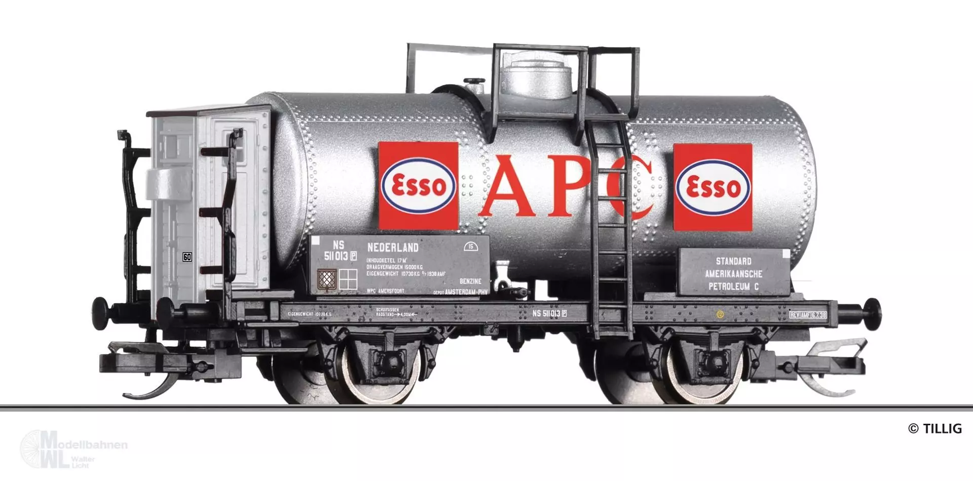 Tillig 95877 - Kesselwagen NS Ep.III APC / ESSO TT 1:120