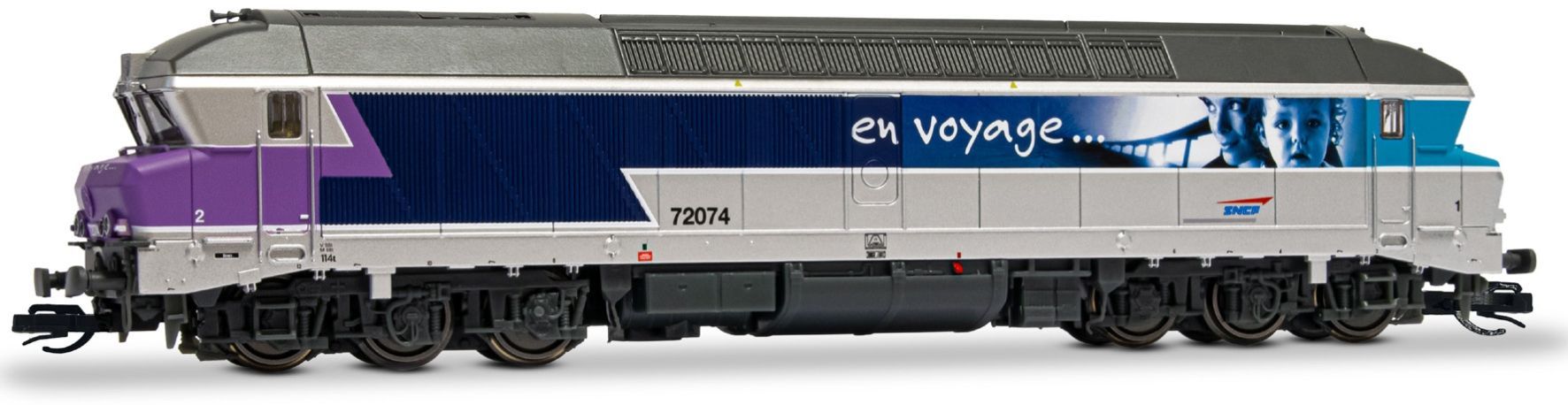 Arnold 9087HM - Diesellok CC 72074 SNCF Ep.V En Voyage TT 1:120 Digital
