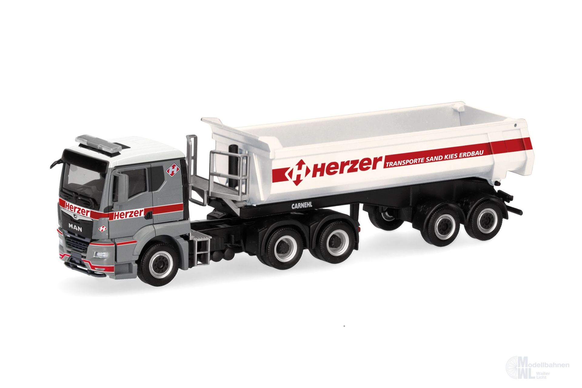 Herpa 319164 - MAN TGS TN Kipp-Sattelzug Herzer H0 1:87