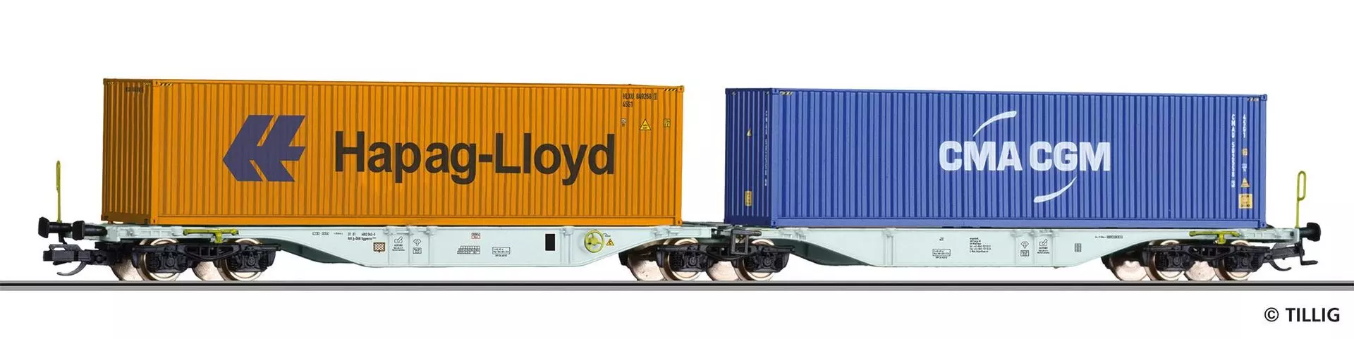 Tillig 18063 - Containertragwagen ÖBB Ep.VI Sggmrss TT 1:120