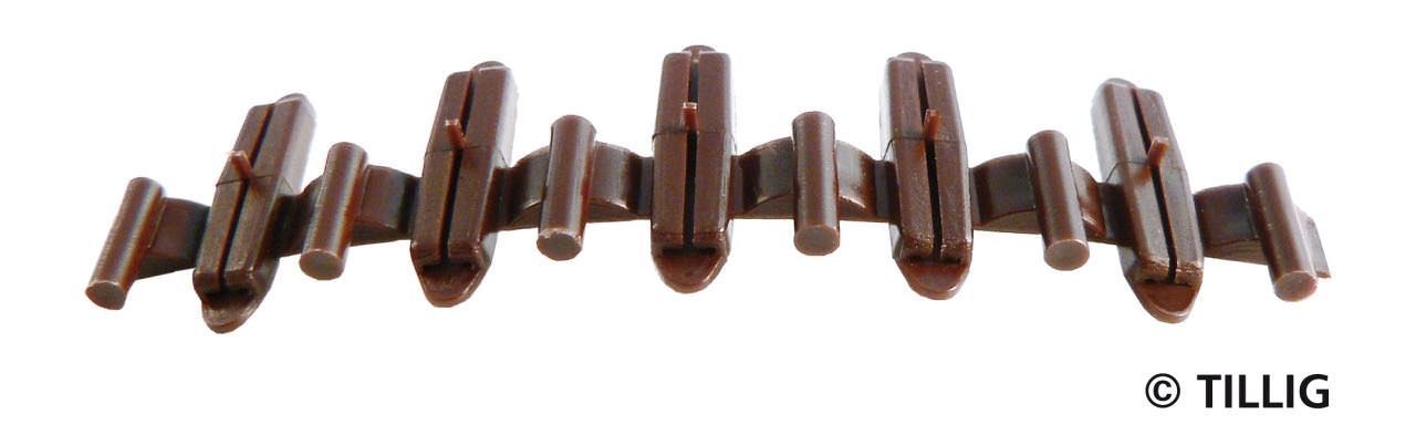 Tillig 85502 - Isolierschienenverbinder braun 20 Stück im Beutel TT 1:120