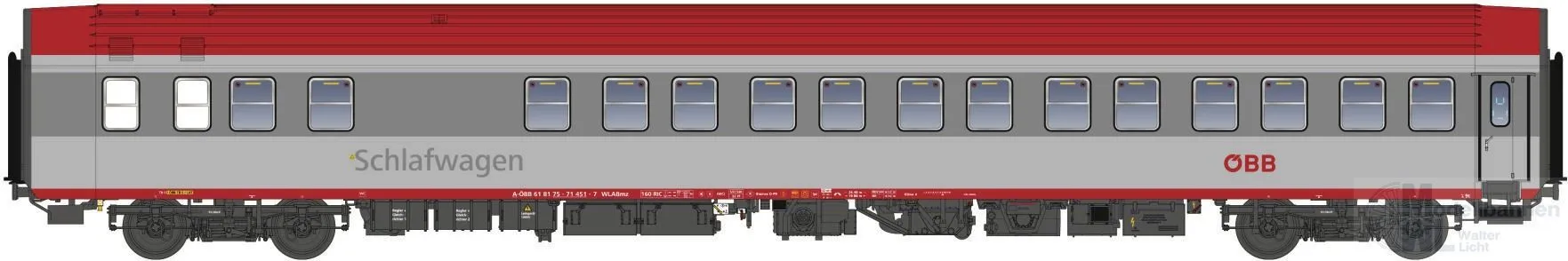 Jägerndorfer Modellbahn 47086 - Schlafwagen ÖBB Ep.VI WLAB33s T2S H0/GL