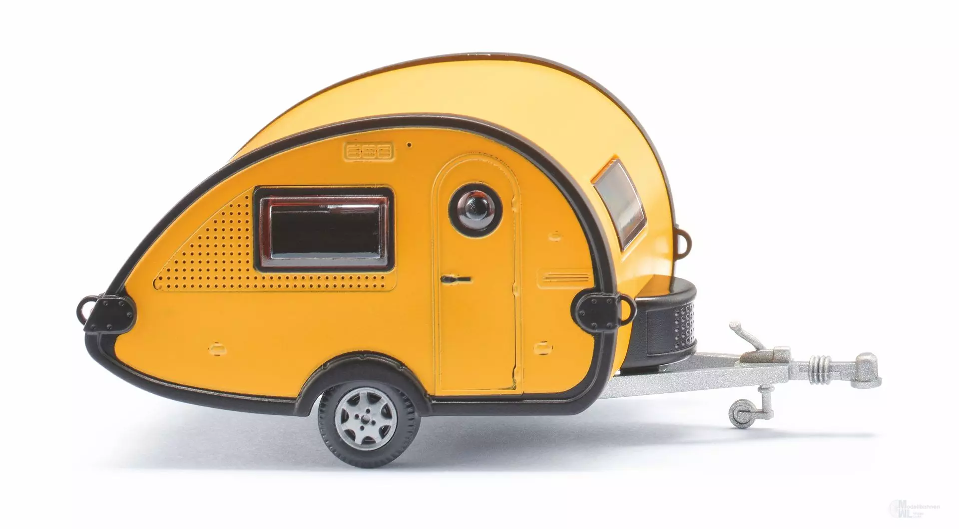 Wiking 009236 - Wohnwagen (T@B) - gelb/schwarz H0 1:87