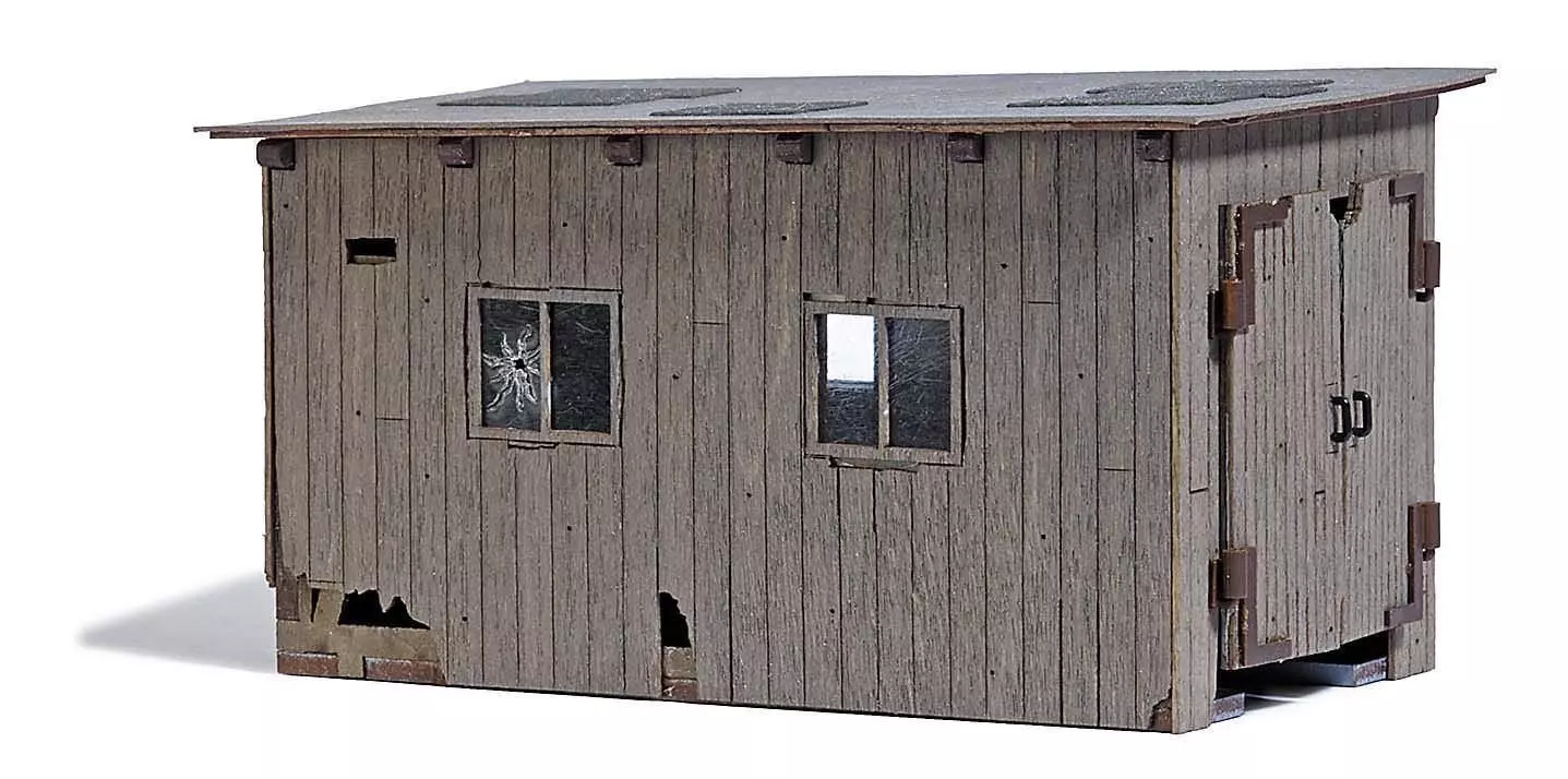 Busch 12381 - Baufälliger Lokschuppen H0 1:87
