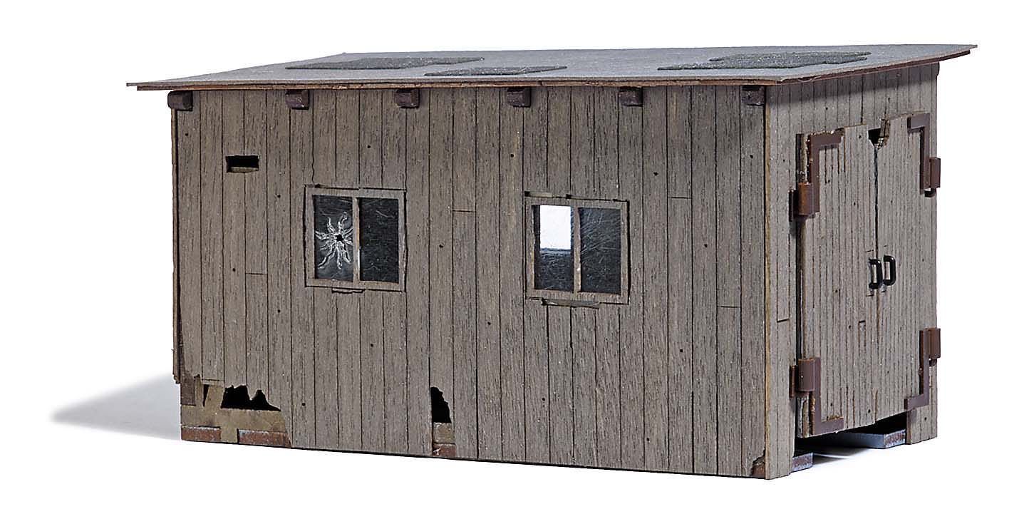 Busch 12381 - Baufälliger Lokschuppen H0 1:87