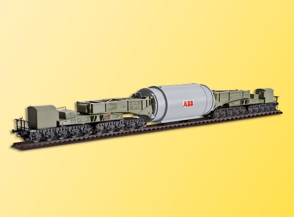 Kibri 16507 - MAN Schienentiefladewagen Uaai 687.9 mit Generator Stator H0 1:87