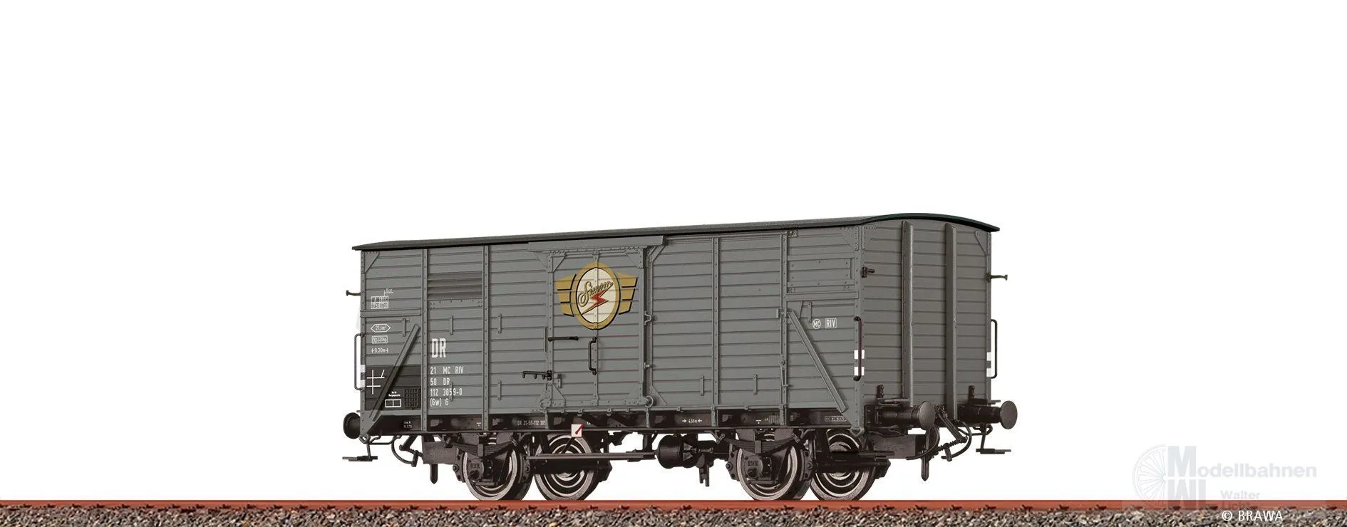 Brawa 51313 - Güterwagen ged. DR Ep.IV Simson H0/GL
