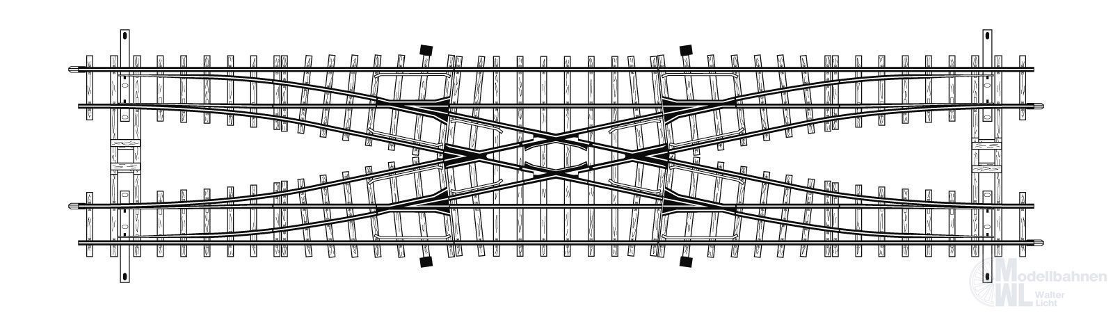 Bemo 4214000 - Doppelgleisverbindung 12° H0m