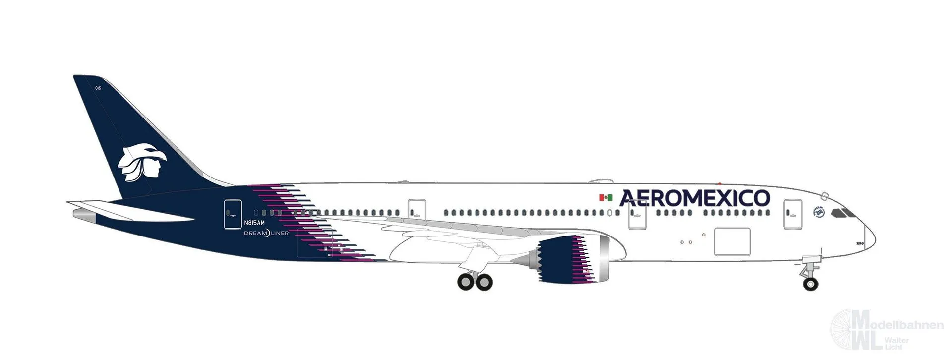 Herpa 539425 - Boeing 787-9 Dreamliner Aeroméxico 1:500