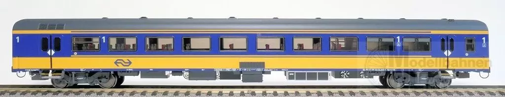 Exact Train 11015 - Personenwagen NS Ep.VI ICRm Apmz10 gelb/blau H0/GL