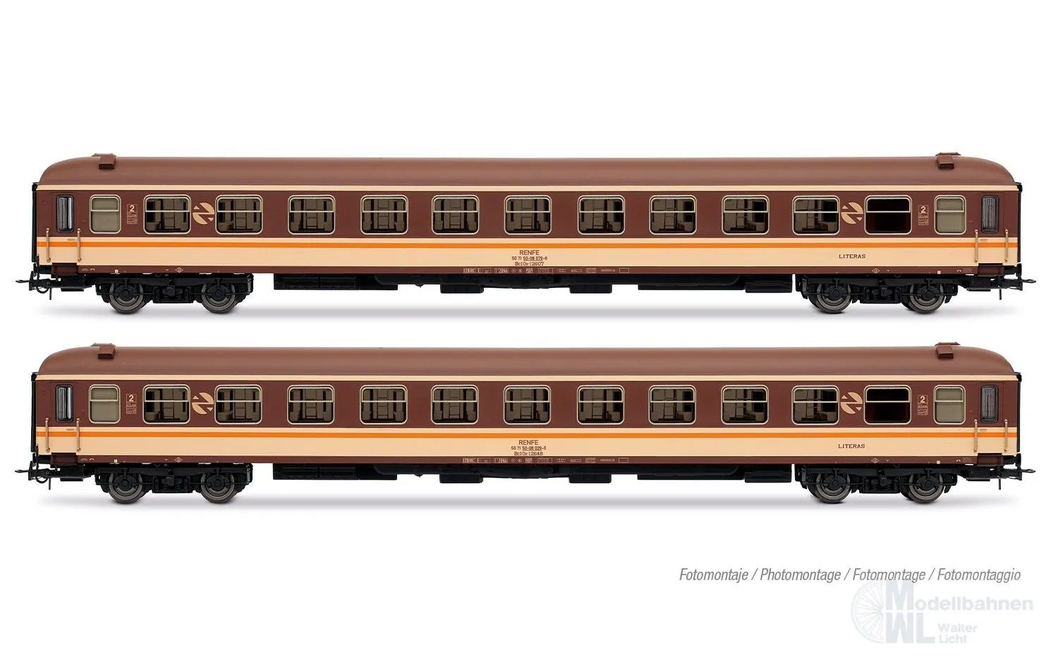 Electrotren 4039 - Personenwagen Set RENFE Ep.IV 2.tlg. Estrella Bahia H0/GL
