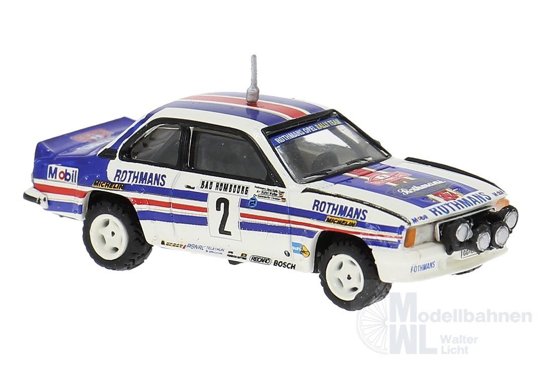 Brekina 20779 - Ascona B i400 Rothmans Röhrl Sieger Monte ´82 Nachtversion H0 1:87