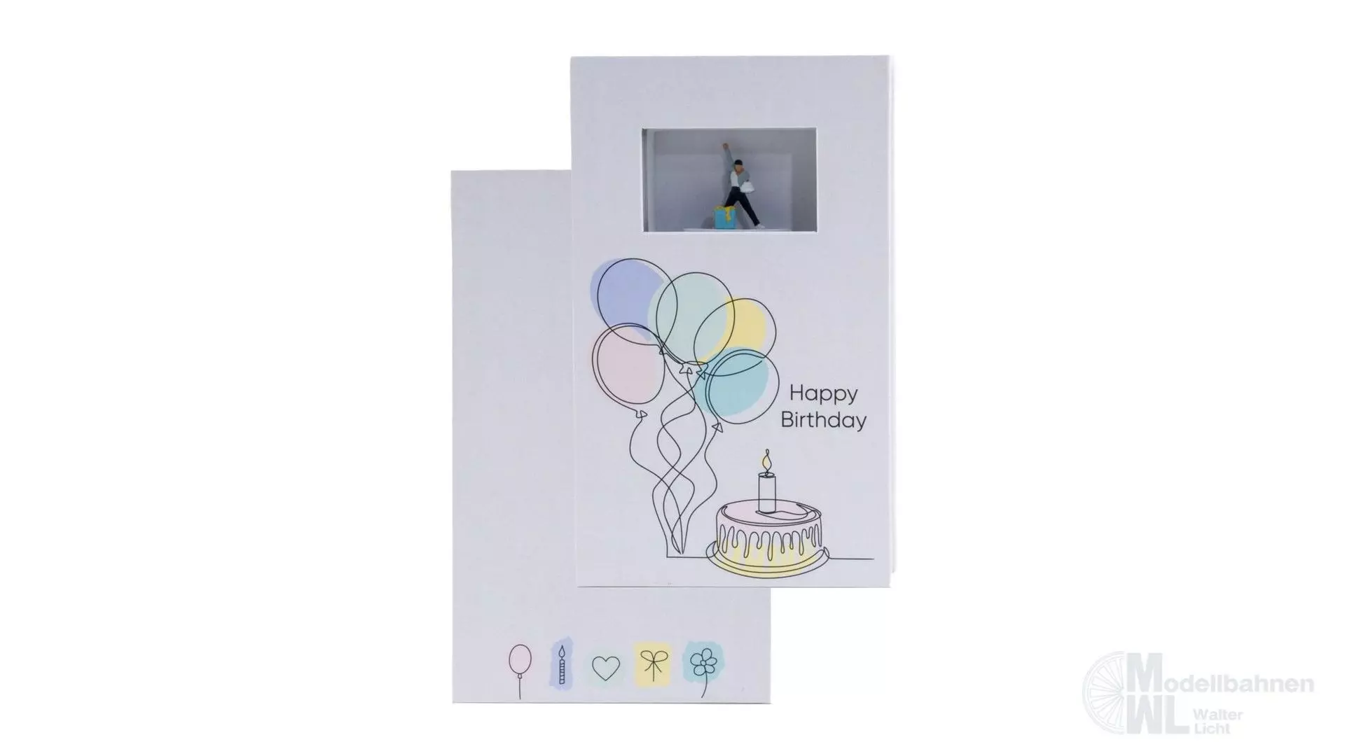 Noch 99507 - Geschenkbox Happy Birthday  1:76