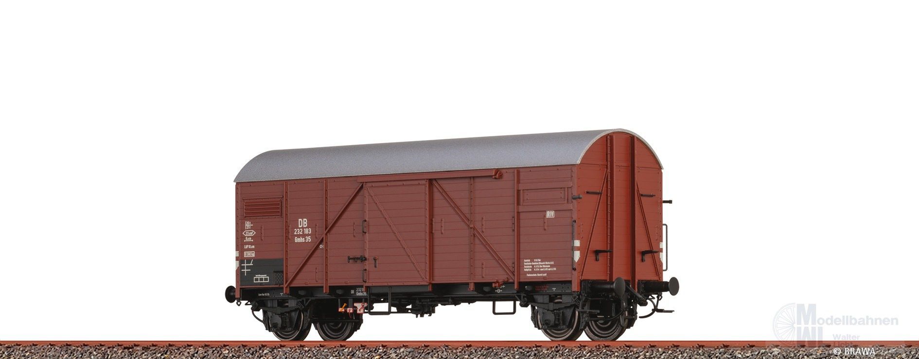 Brawa 50720 - Güterwagen ged. DB Ep.III Gmhs35 Bremen H0/GL