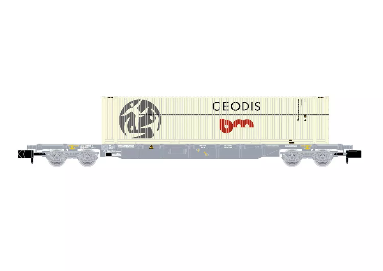 Arnold 6649 - Containertragwagen F-NOVA Ep.V GEODIS N 1:160