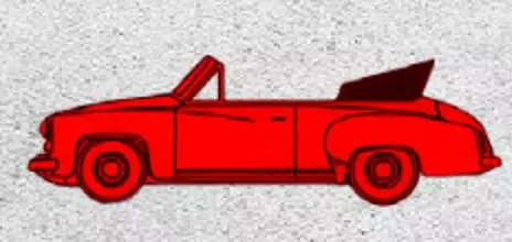 Brekina 27051 - Wartburg 311 Cabrio in rot H0 1:87