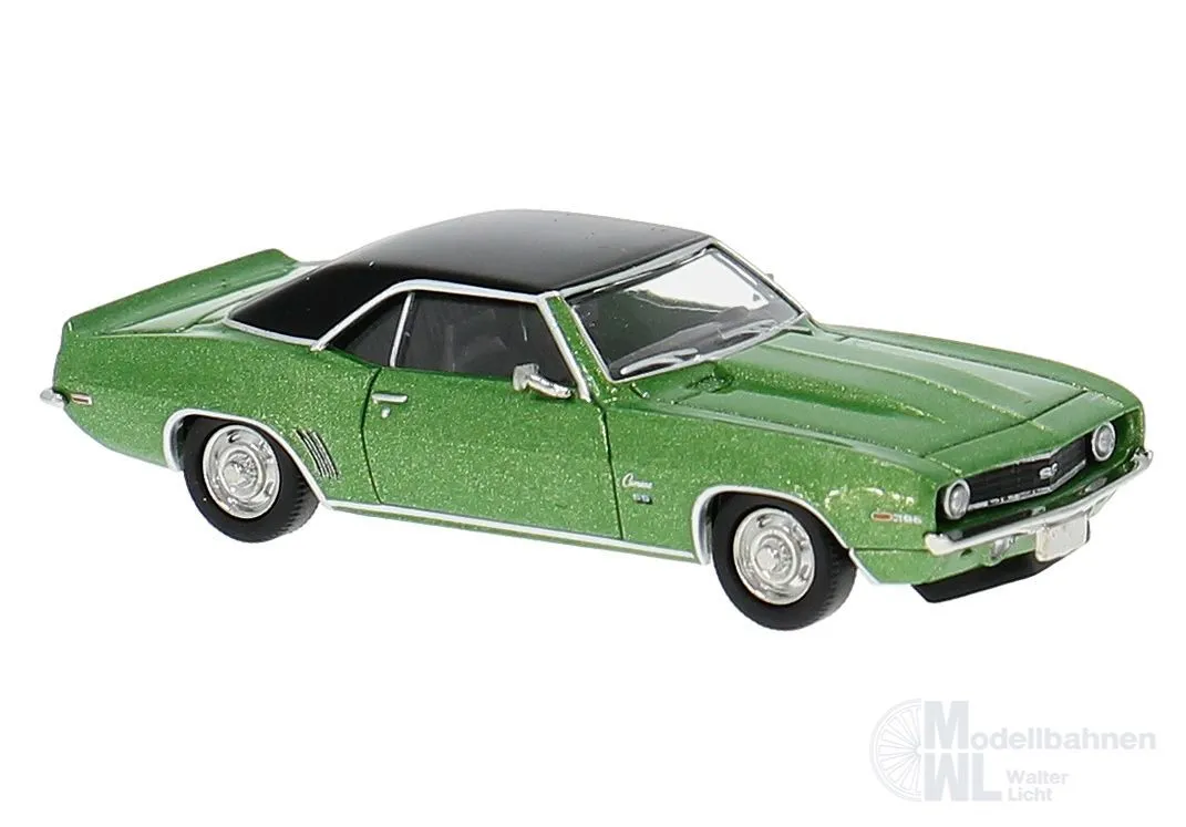 Brekina 18379 - Chevrolet Camaro ´69 in grasgrün metallic mit neuen Felgen H0 1:87