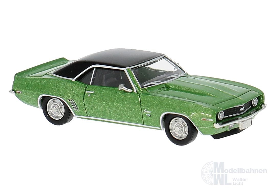 Brekina 18379 - Chevrolet Camaro ´69 in grasgrün metallic mit neuen Felgen H0 1:87