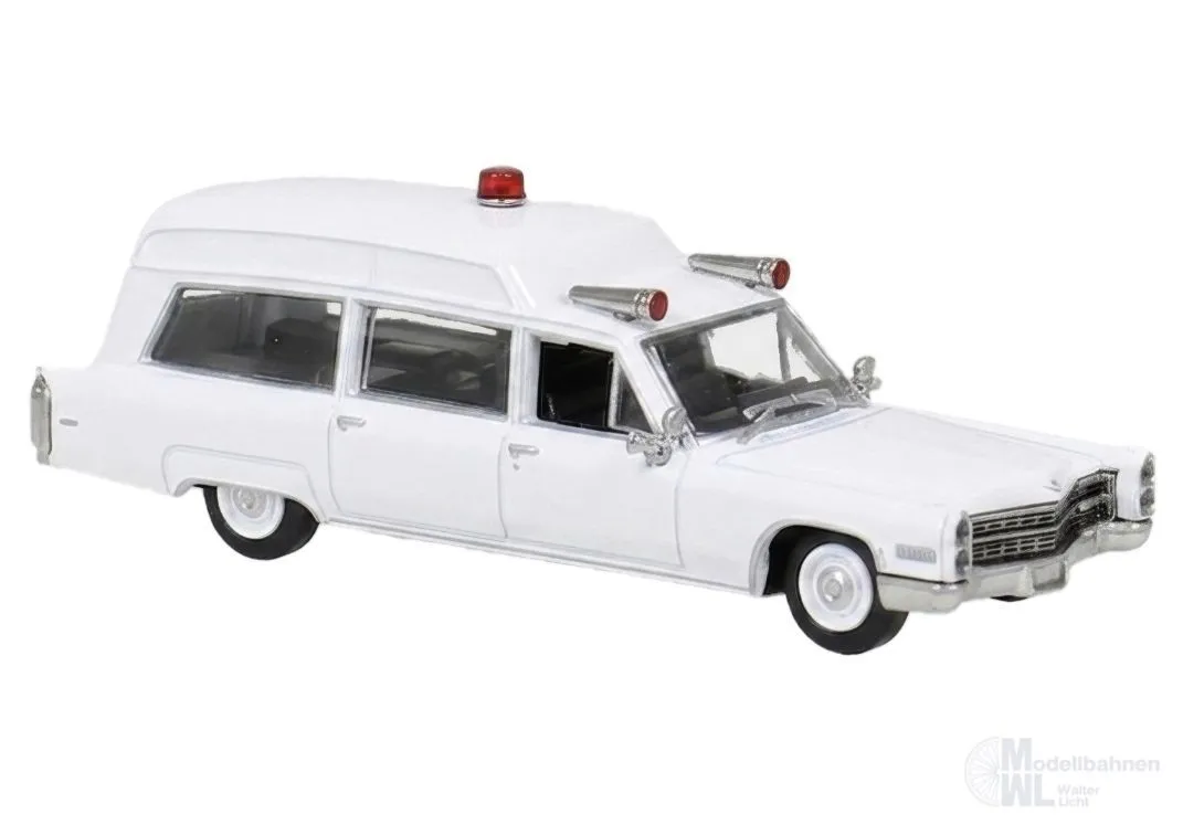 Brekina 10227 - Cadillac Miller Ambulance als weißer Bausatz H0 1:87