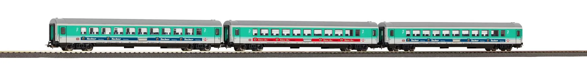 Piko 72260 - Personenwagen Set DB Ep.IV 3.tlg. mintgrün H0/GL