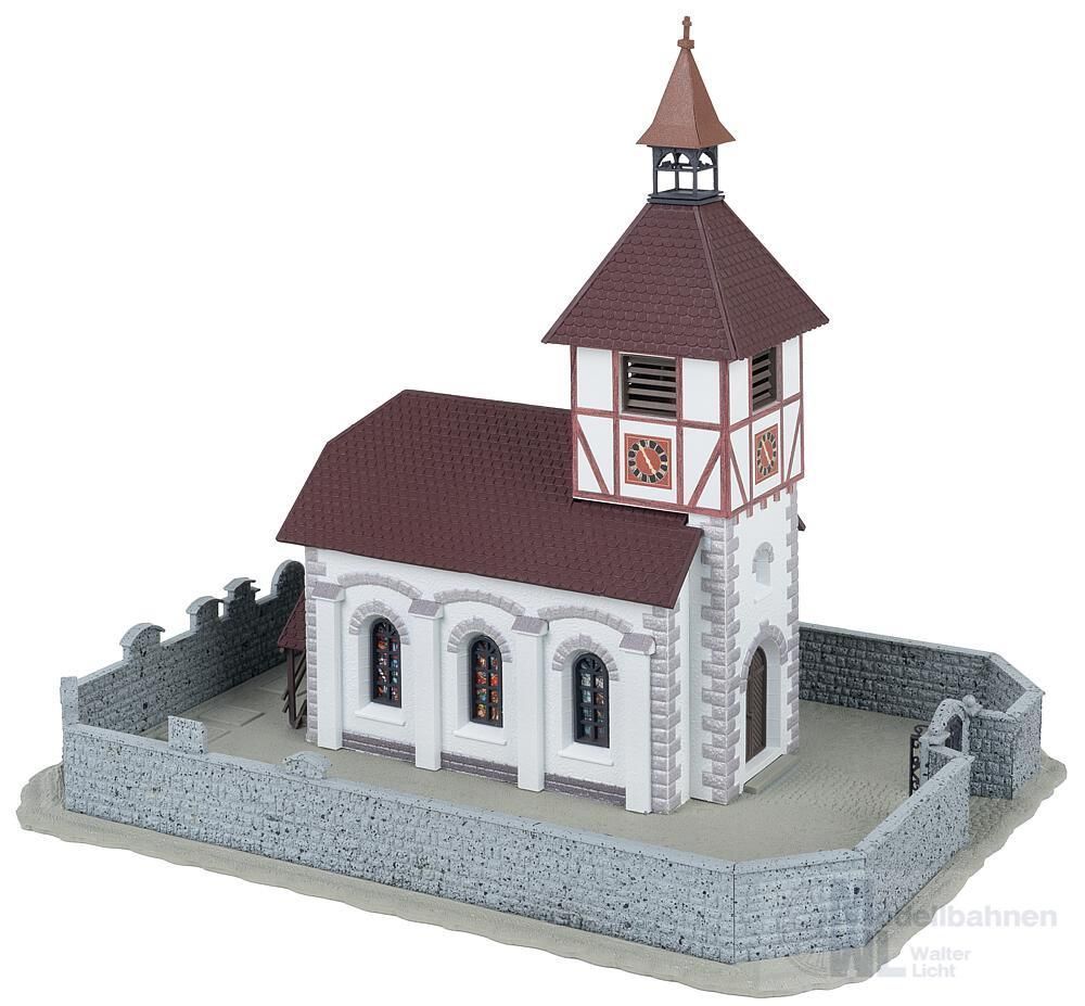 Faller 130679 - Dorfkirche mit Kirchhof H0 1:87