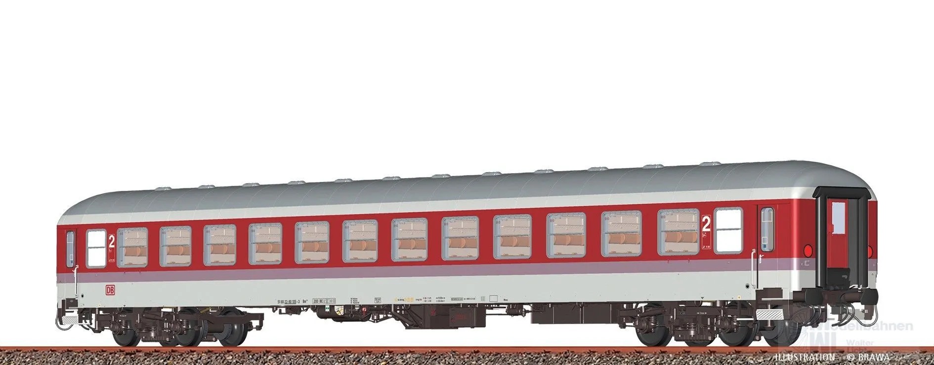 Brawa 58277 - Schnellzugwagen DB Ep.V Bm 235 H0/WS Innenbeleuchtung