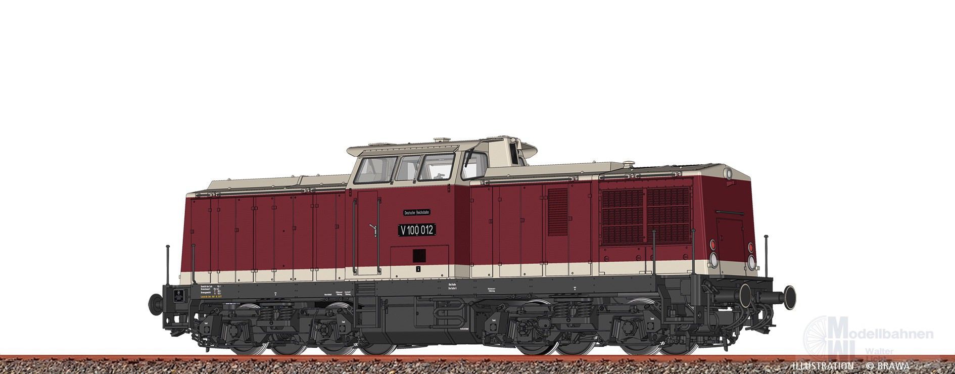 Brawa 41713 - Diesellok V 100 012 DR Ep.III H0/GL DIGITAL EXTRA