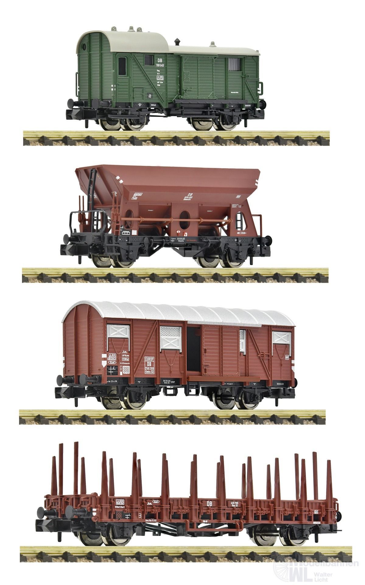 Fleischmann 6660119 - Güterzugset DB Ep.III 4.tlg. N 1:160