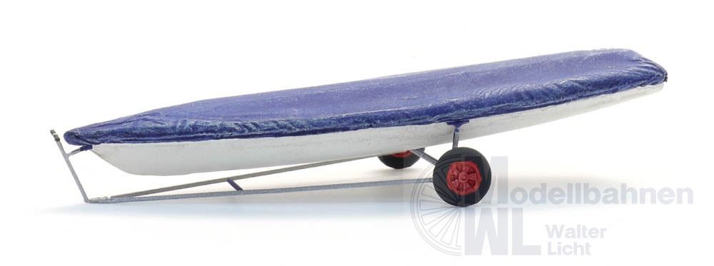 ARTITEC b.v. 387594 - Segelboot Laser auf Anhänger H0 1:87
