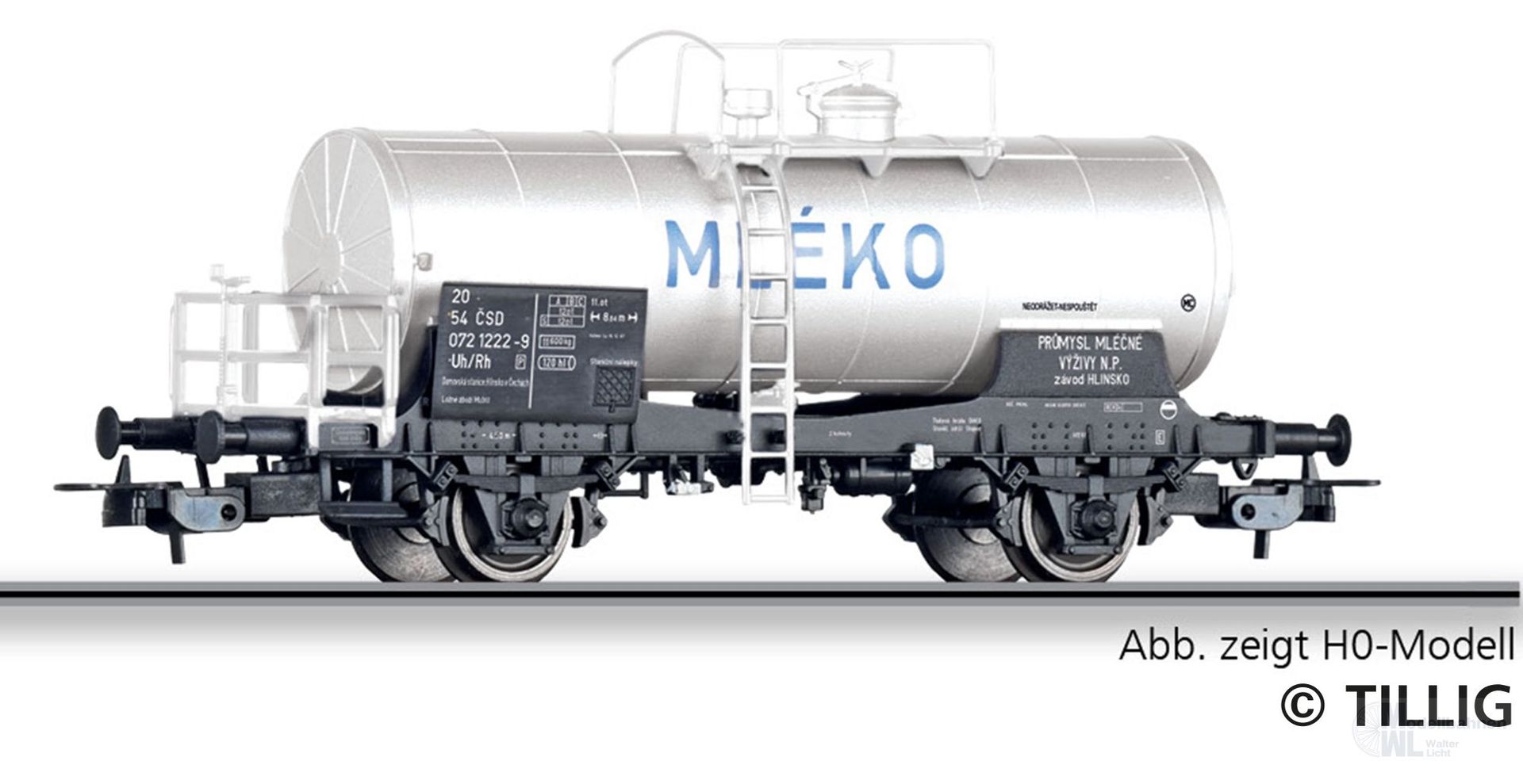 Tillig 95363 - Kesselwagen CSD Ep.IV Uh Mleko TT 1:120