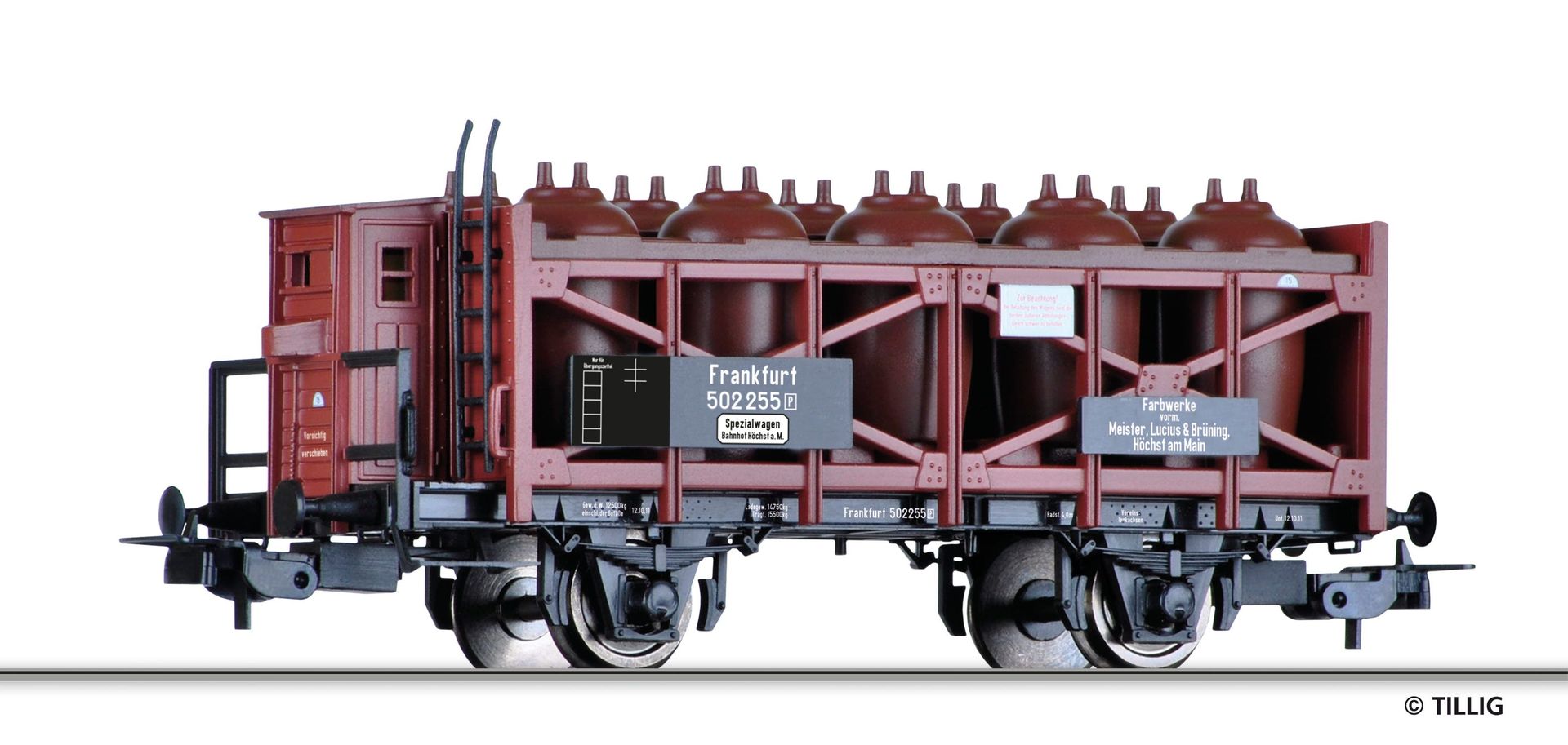 Tillig 77012 - Säuretopfwagen K.P.E.V. Ep.I Farbwerke Höchst am Rhein H0/GL