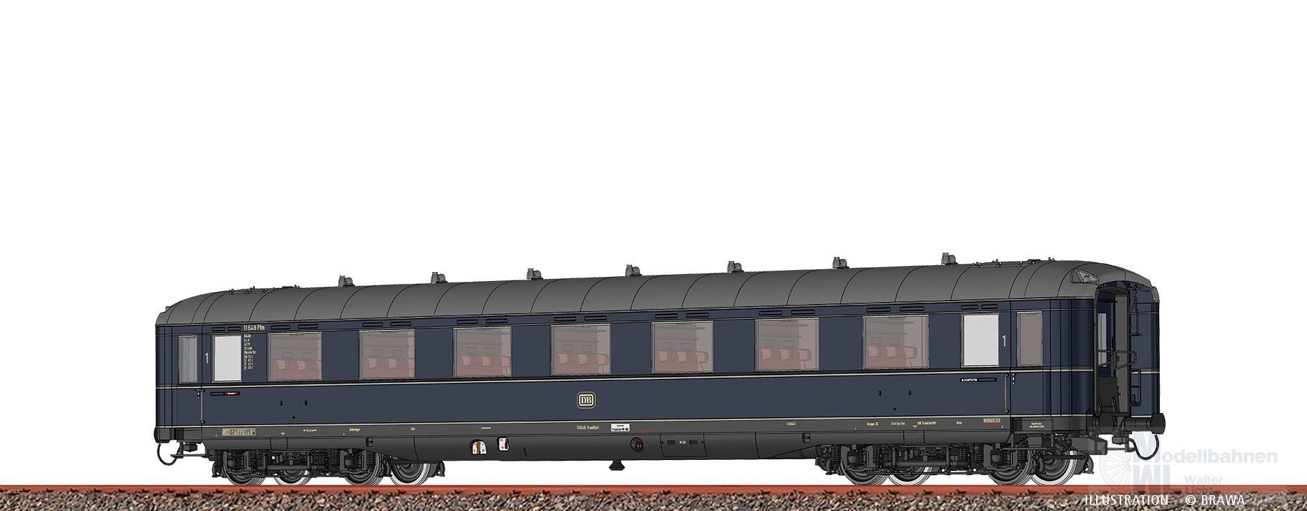 Brawa 51047 - Schürzenwagen DB Ep.III A4üe 11 648 Ffm H0/GL DIGITAL EXTRA