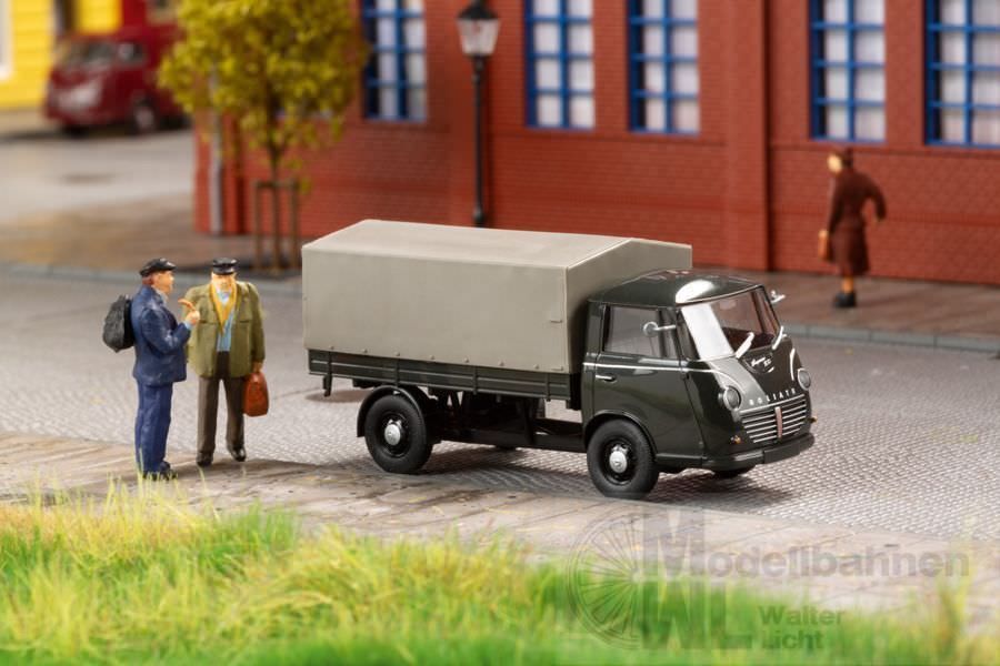 mini car 66023 - Goliath Express 1100 Pritschenwagen Plane grau H0 1:87