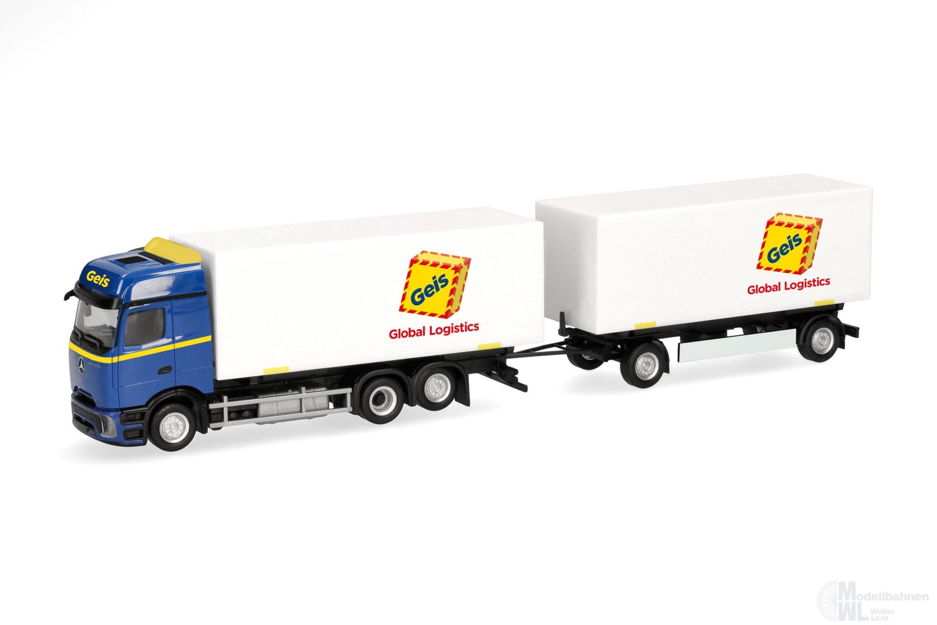 Herpa 321945 - Mercedes-Benz Actros L ProCabin Bigspace Wechselkoffer Hängerzug H0 1:87