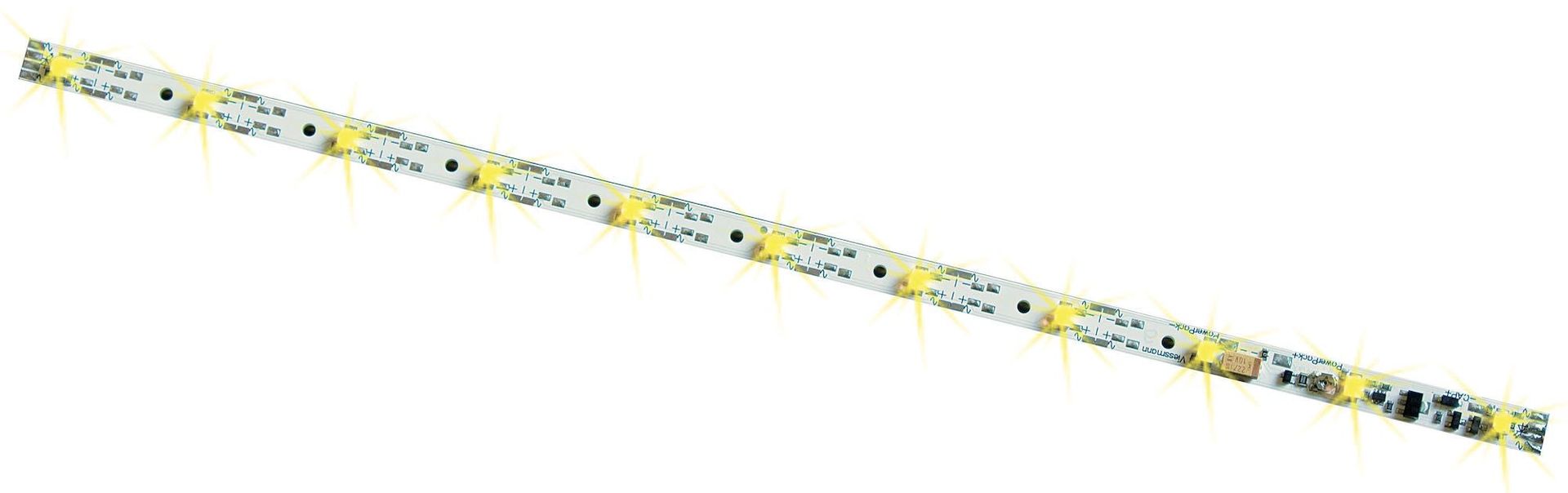Viessmann 5076 - Waggon Innenbeleuchtung 11 LED´s gelb mit Funktionsdecoder H0 1:87