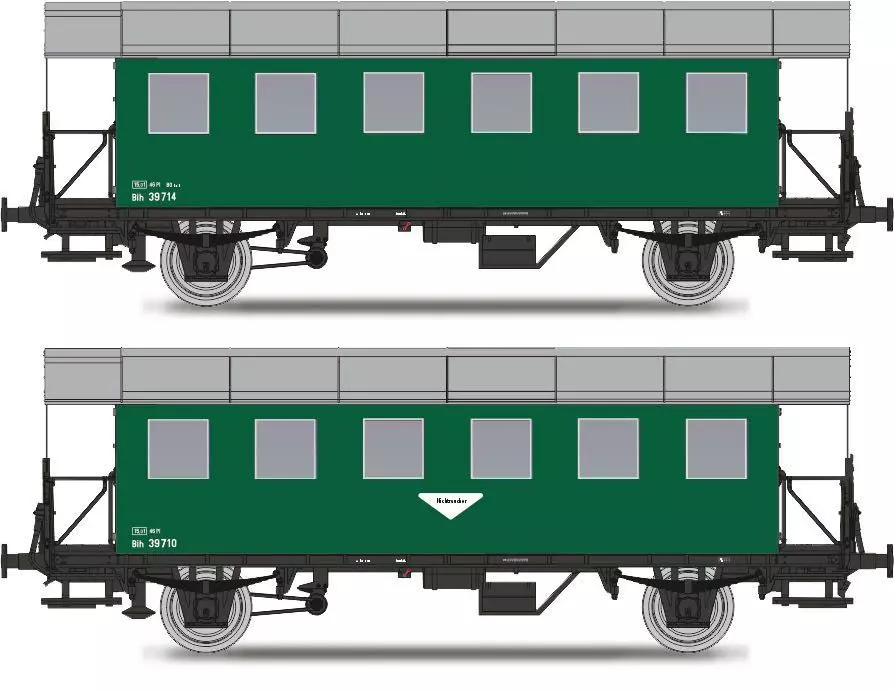 Jägerndorfer Modellbahn 77400 - Personenwagen Set ÖBB Ep.III 3.tlg. BiH grün H0/GL