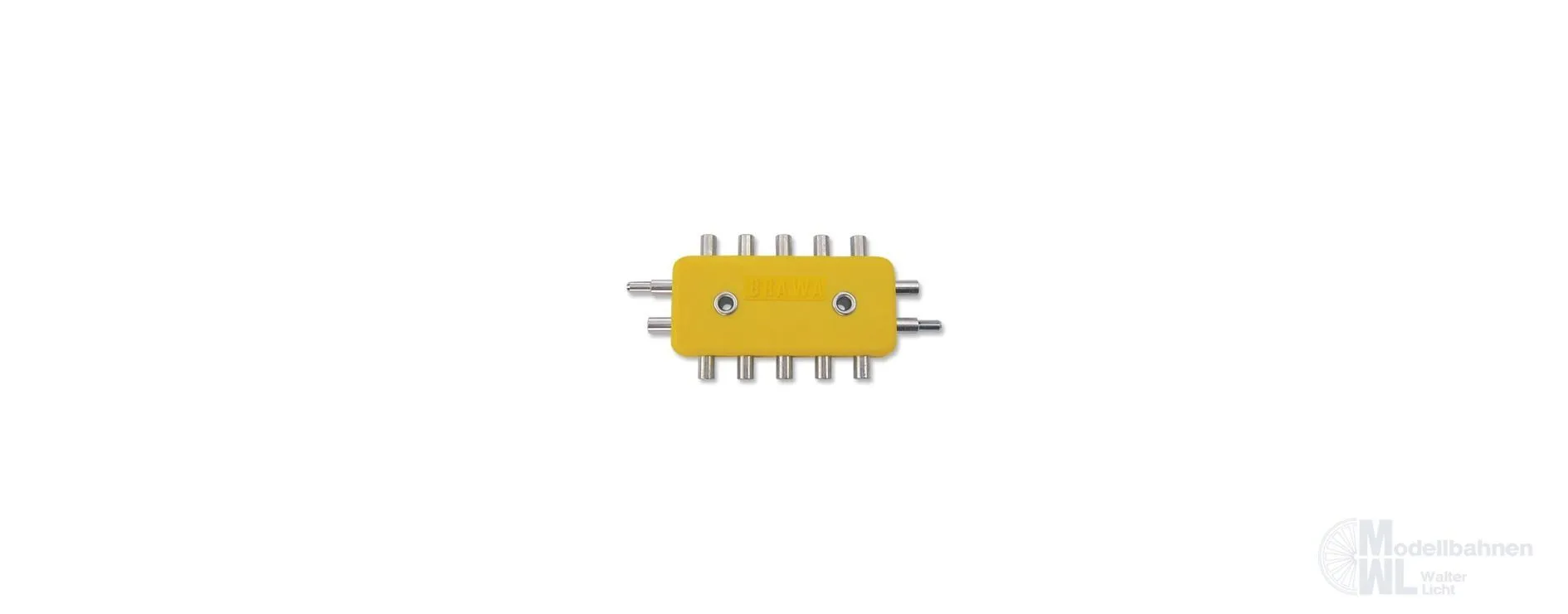 Brawa 2593 - Verteilerplatte 5-fach / 2-polig passend für neue Märklin Stecker