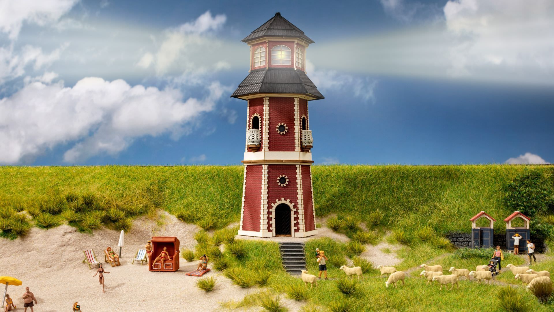 Noch 66831 - Leuchtturm mit Lichtsignal H0 1:87