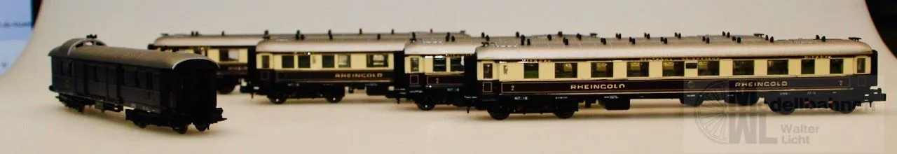 Hobbytrain 20500 - HOBBYTRAIN - Rheingold Wagen Set DRG Ep.II 5.tlg. mit Tischbeleuchtung N 1:160