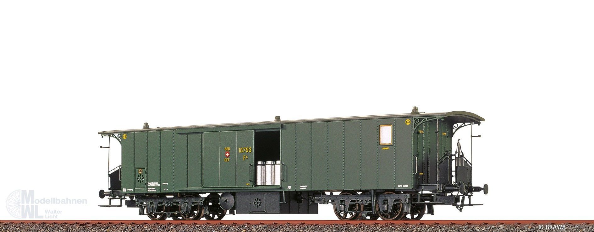 Brawa 45715 - Gepäckwagen SBB Ep.II F4 18793 H0/GL Brawa 45715 - Gepäckwagen SBB Ep.II F4 18793 H0/GL