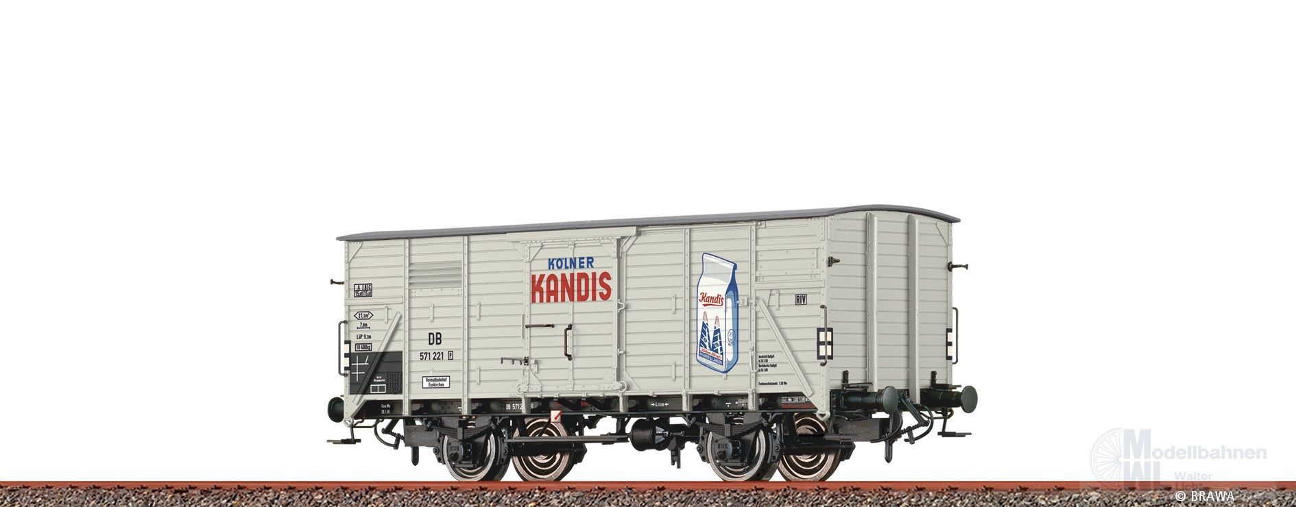Brawa 50962 - Güterwagen ged. DB Ep.III Kölner Kandis G10 H0/GL