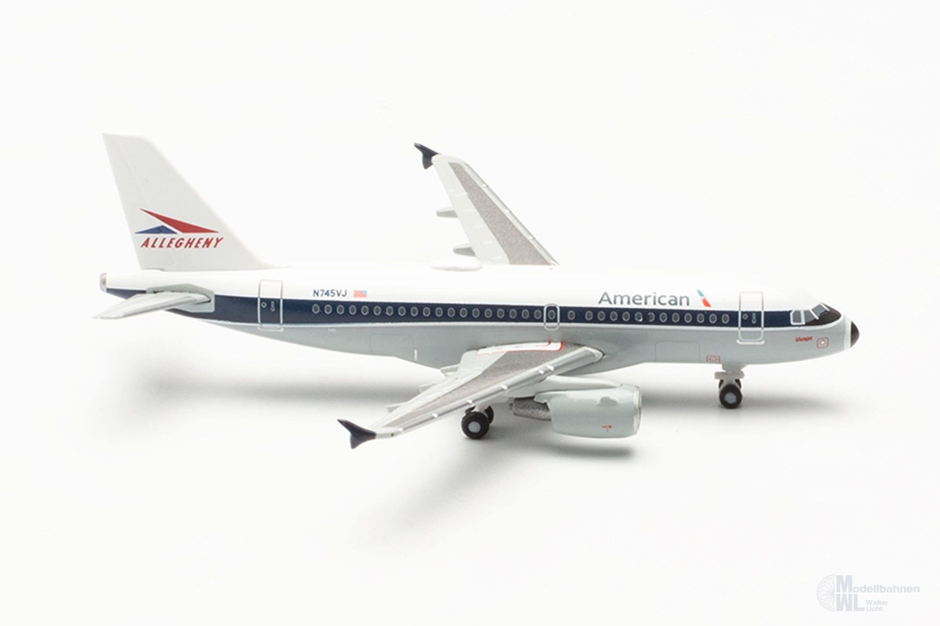 Herpa 536608 - Airbus A319 American Airl. Allegheny 1:500