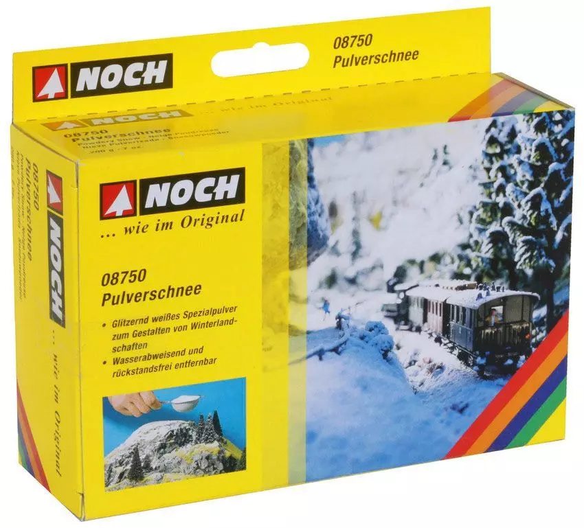 Noch 08750 - Pulverschnee 200 g G/1/0/H0/H0m/H0e/TT/N/Z