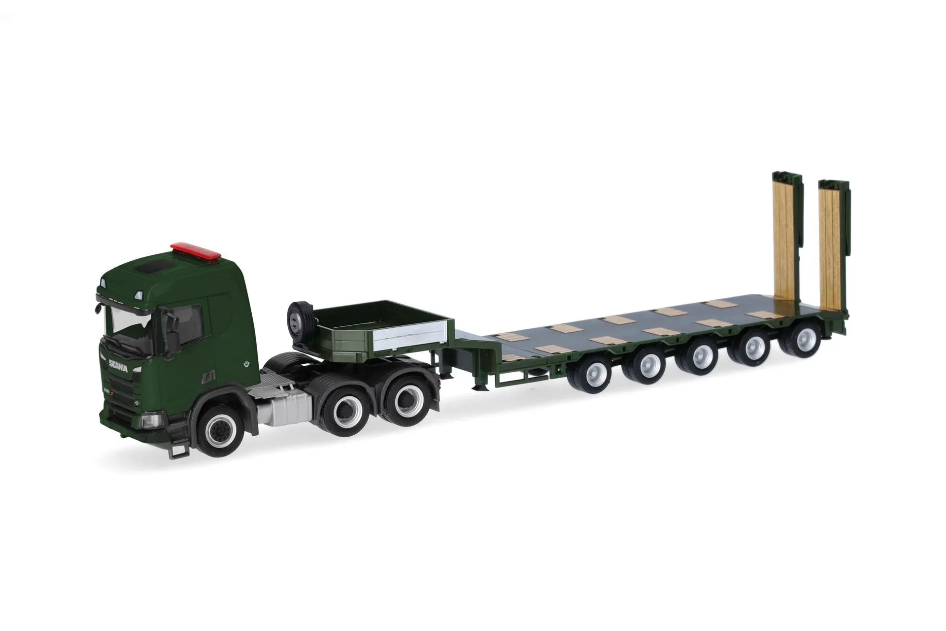 Herpa 747332 - Scania CR 20 Niedrigdach Semitiefladesattelzug Tschechische Armee H0 1:87