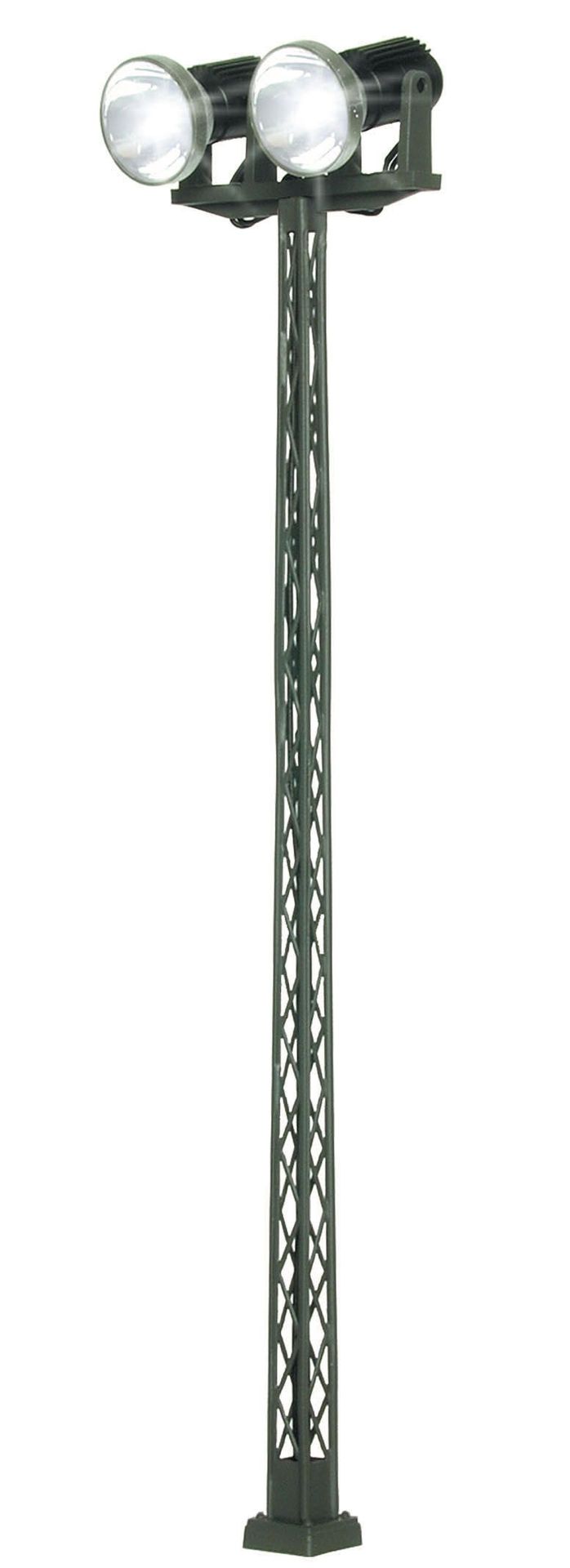 Viessmann 6332 - Flutlichtstrahler dopplet LED weiß aus Mast 135 mm H0 1:87