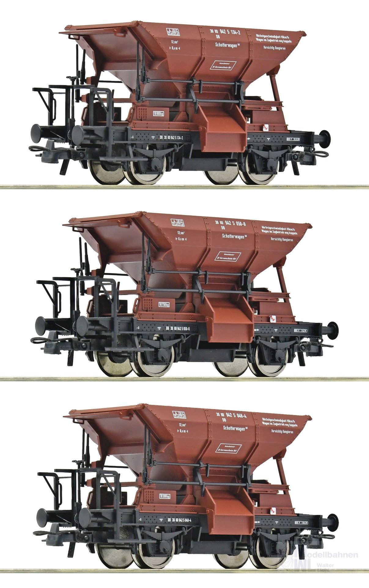 Roco 6600269 - Schotterwagen Set DB Ep.IV 3.tlg. Talbot H0/GL