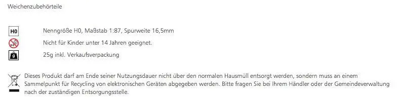 Tillig 85510 - Weichenzubehörteile H0/GL
