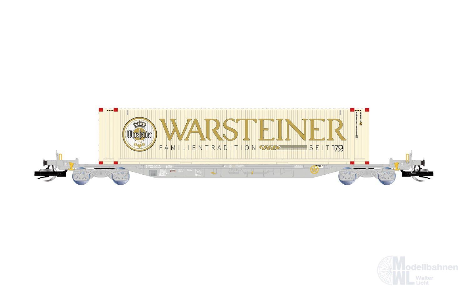 Arnold 9767 - Containertragwagen Ep.VI Container Warsteiner TT 1:120