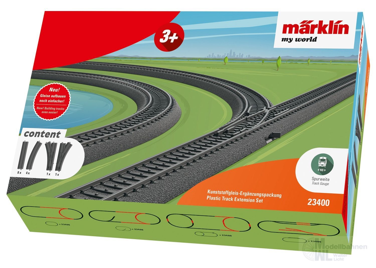 Märklin 23400 - Kunstoffgleis-Ergänzungspackung H0/MyWorld Märklin 23400 - Kunstoffgleis-Ergänzungspackung H0/MyWorld